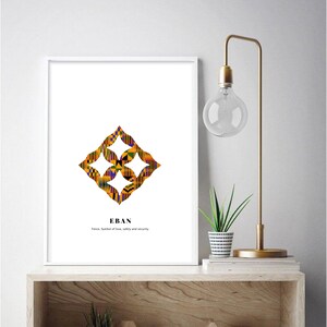 Adinkra Symbol | Africa symbol, Africa wall art, African wall art, digital print, African decor, African print, kente