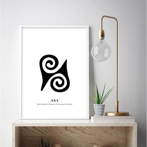 Adinkra Symbol | Africa symbol, Africa wall art, African wall art, digital print, African decor, African print, kente