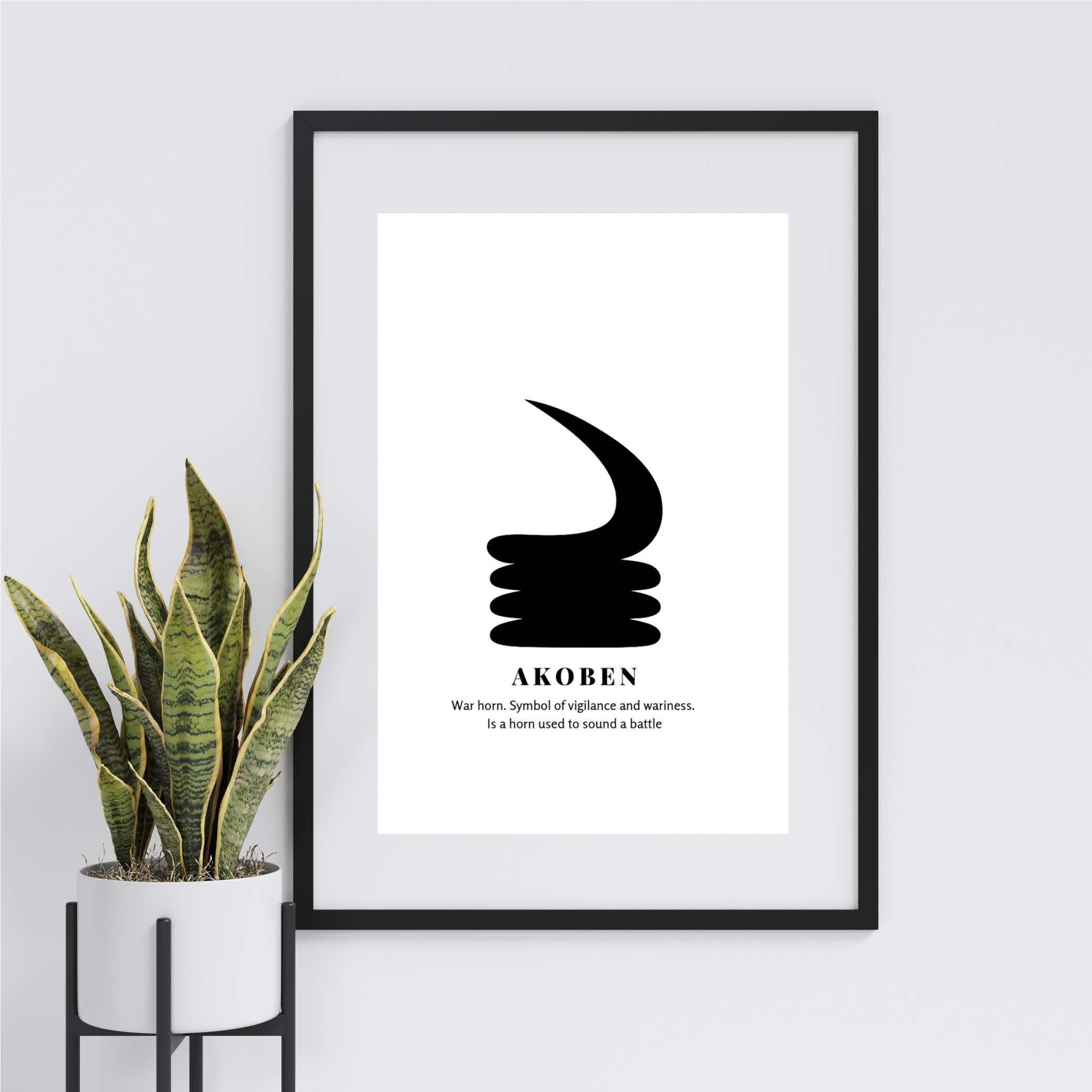 Black AKOBEN Adinkra Symbol : Adinkra Wall Art, African Wall Art ...