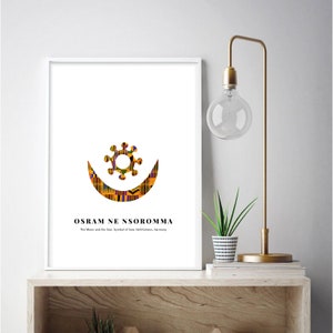 Adinkra symbol, Adinkra wall art, African wall art, digital print, art print, African decor, African print, kente print