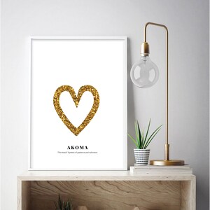 Black Akuma ADINKRA SYMBOL || African print wall art