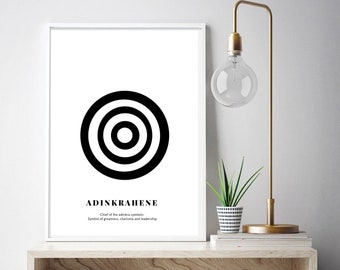 Adinkra hene wall art | Adinkra symbol, Adinkra wall art, African wall art, digital print, art, African decor, African print, kente print