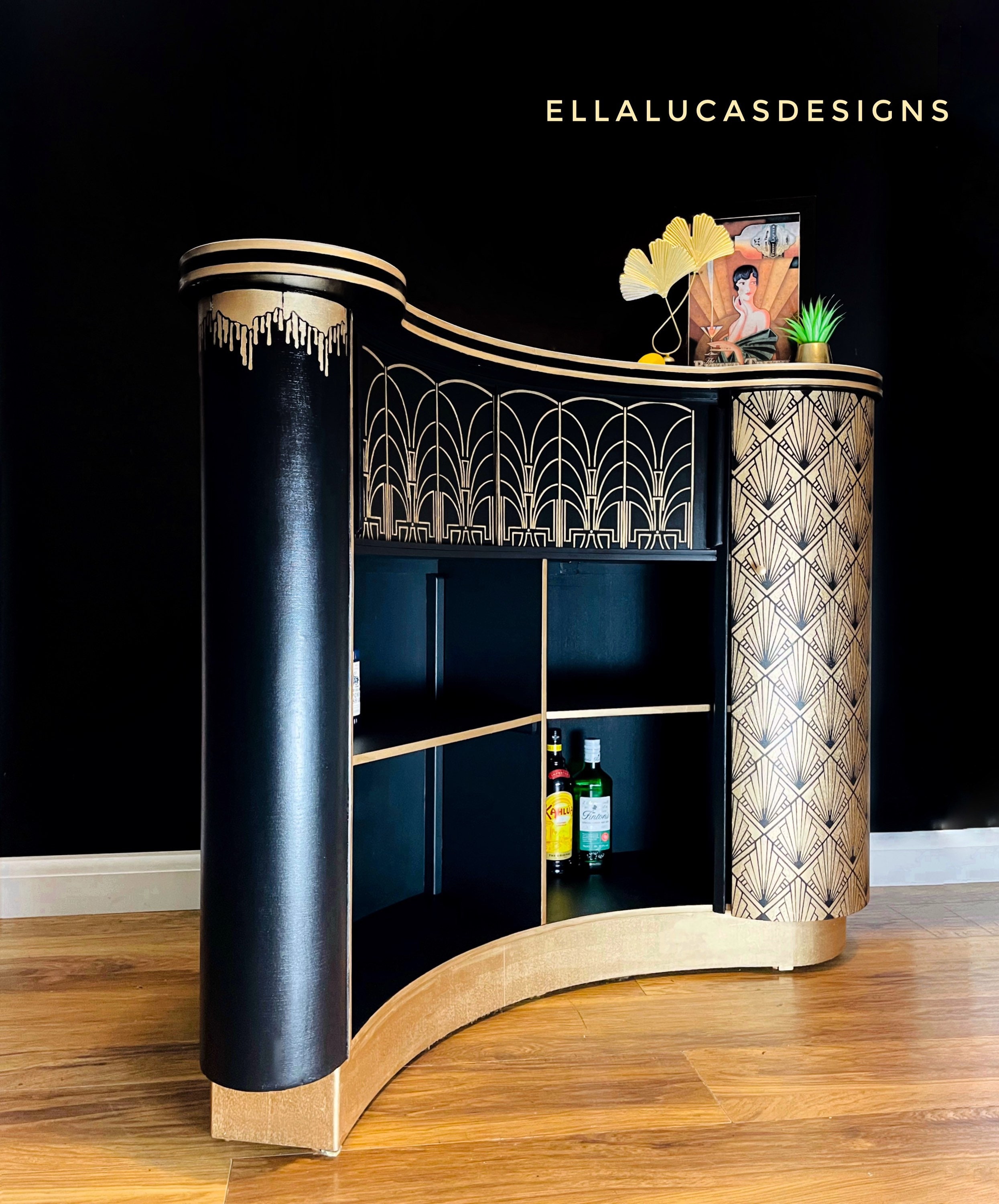 Sold Sold Retro Cocktail Bar / Art Deco Cocktail Cabinet - Retro Drinks ...