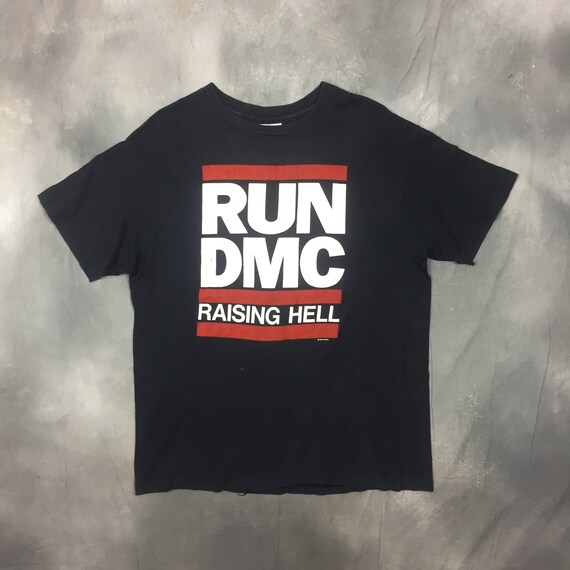 80s RUN DMC "Raising Hell" T Shirt/80s Run Dmc Alb