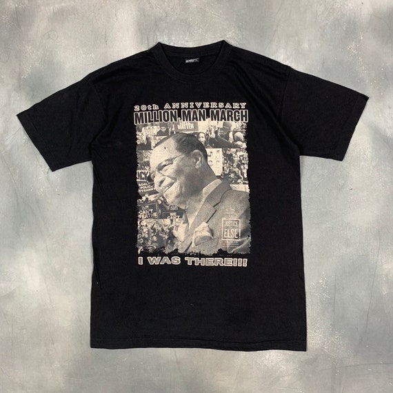 Vintage Malcom X T Shirt Black Large Short Sleeve