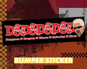 Pegatina o imán DnDnDnDnD - Grande 10x3 pulgadas