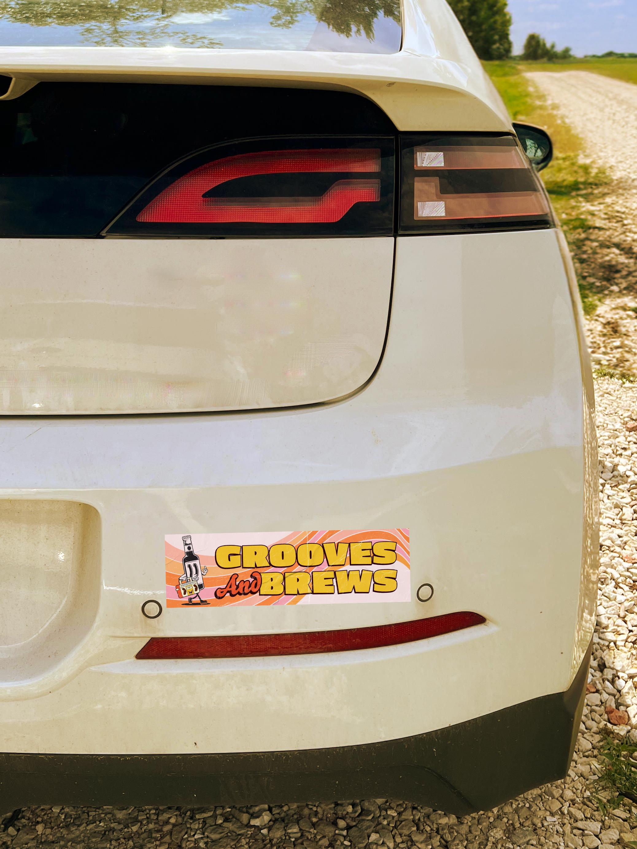 Grooves and Brews Vinyl Sticker or Magnet - Large 10x3 Inches - Etsy