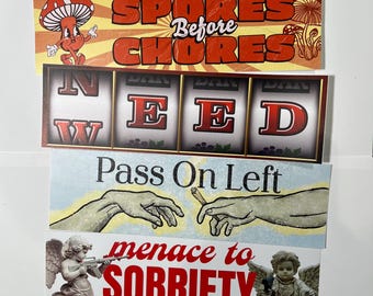 Pack DARE: Divertido set de pegatinas de 25 x 7,5 cm sobre marihuana y antisobriedad