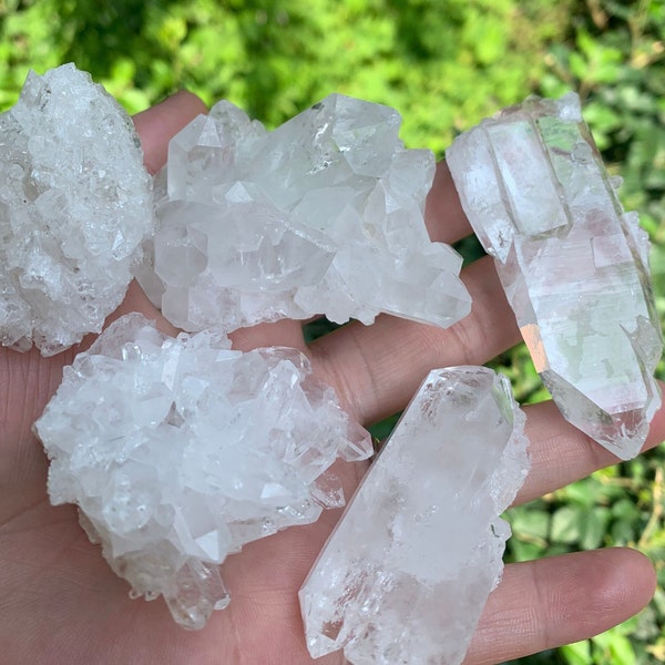 Natural Clear Faden Quartz Crystal/Faden Quartz Cluster/Castle Faden Quartz Specimen/Rainbow Faden Quartz/Himalayan Faden Crystal/Meditation