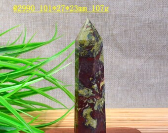 2 stuks Natuurlijke Dragon's Blood Jasper, Dragon's Blood Points, Dragon's Blood Tower, Voor Anahata, Voor Muladhara (Hart Chakra en De Wortel Chakra)