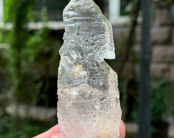 Punta de cuarzo Nirvana 100% natural / Cristal con forma de azúcar / Cristal Nirvana del Himalaya / Cristal de disolución / Cristal clave de alta transparencia 52 g