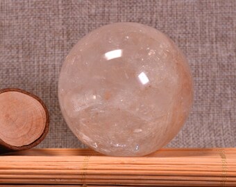 78mm Natural Clear Quartz Crystal Sphere,Clear Quartz Ball,654g