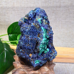 Natural Azurite Coexists With Green Malachite,Raw Chessylite Stone Specimen,Glittering Malachite,Strange Gem Collection,110*74*70mm,694g