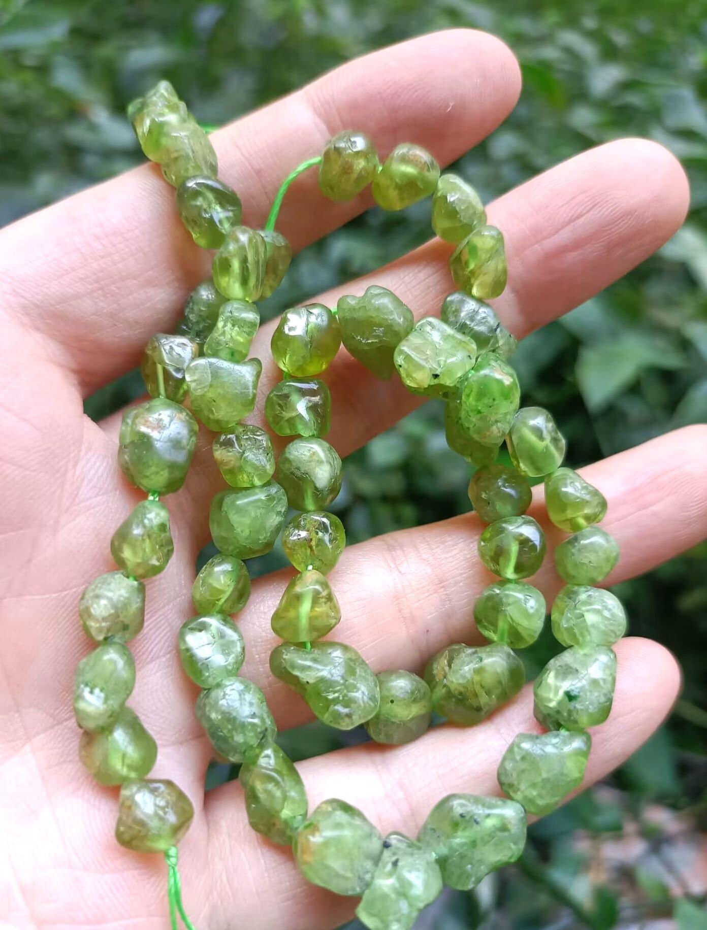 Collana di Olivina Torchon e Argento 925 - Collane Olivina - Gioielli