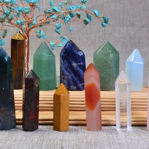 12 Over Polished Natural Crystal Small Tower 40-50mm Height, Birthday Gift, Crystal Collection, Healing Energy，Quartz Tower,Quartz Points