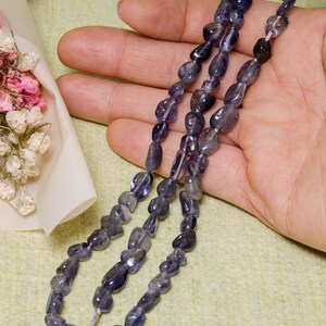 Cordierite Beads Hand Polished Natural Gemstone Beads/Jewelry Making/Miners Specimen/Bead Size Approx: 6~8 mm