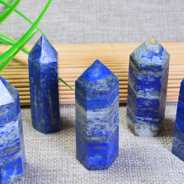 Lapis Lazuli Tower/Polished Blue Stone Point/Natural Gemstone Tower/Jewelry Making/Miners Specimen/Size Approx: 30~100 mm/Thanksgiving Gift