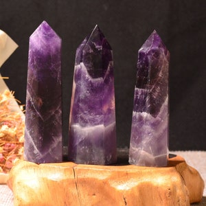 Auralite 23 Tower Polished Magic Amethyst Point Natural Gemstone Tower/Jewelry Making/Miners Specimen/Size Approx: 70~100 mm