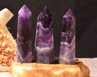 Auralite 23 Tower Polished Magic Amethyst Point Natural Gemstone Tower/Jewelry Making/Miners Specimen/Size Approx: 70~100 mm