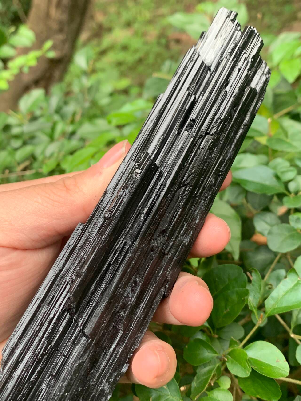 365g Natural Black Tourmaline Specimen/black Tourmaline Rock/raw