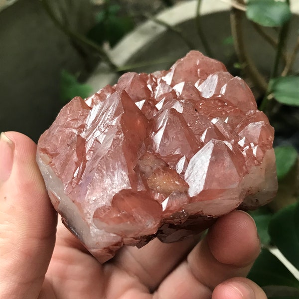 Natural Red Quartz cluster/Castle Crystal/Genuine Healing red crystal/Nepalese Hematite Crystal/Red Surface crystal 179g 70*51*46mm