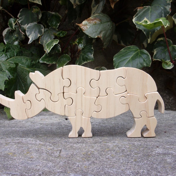 Puzzle en bois 'rhinoceros'