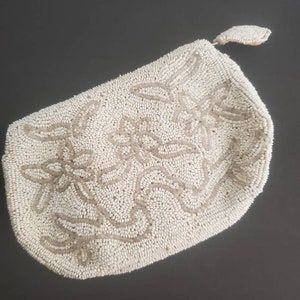 1920s Beaded Belt Clutch Lipstick Opera Purse w/Mirror Gangster Roaring 20&#39;s Mobster Wife