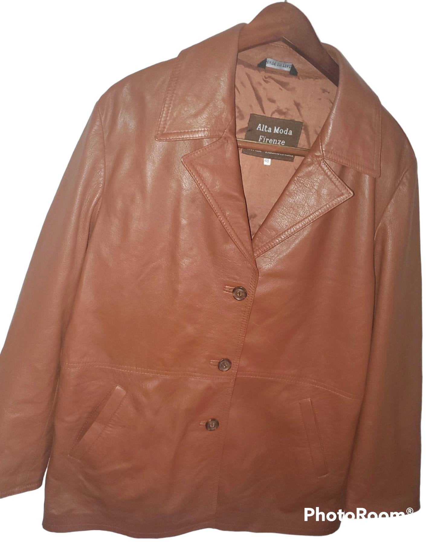 firenze moda leather jacket