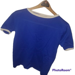 True 1960s 1970s Vintage Athletic Sports Shirt Jersey Physical Education Class Unisex