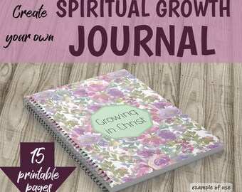 Printable Christian journal - prayer journal, sermon notes, bible reading, bible study, scripture memory pages | aubergine rose