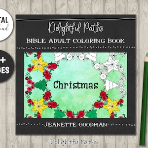 Christmas Coloring Book for Adults Printable Coloring Book image 1