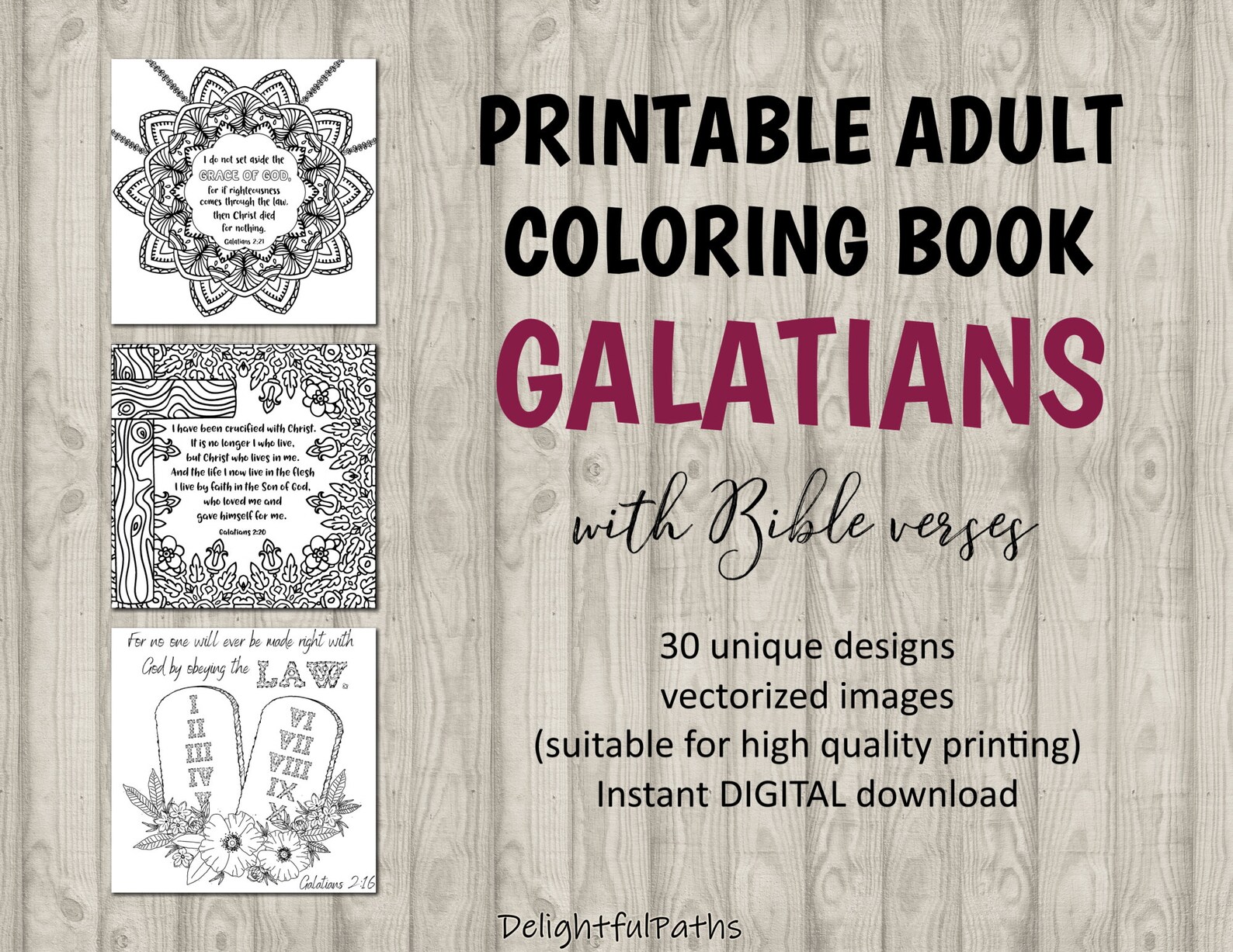 Galatians Coloring Book for Adults | Printable Coloring Book ...