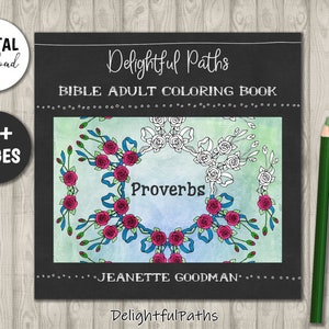 Proverbs Coloring Book for Adults | Printable Coloring Book | Christian Coloring Books | Bible Verse Coloring Pages
