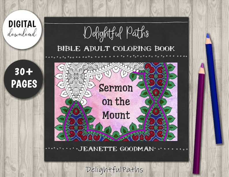 Printable Sermon On The Mount Coloring Book For Christian Etsy UK Printable Sermon On The Mount Coloring Book For Christian Etsy UK
