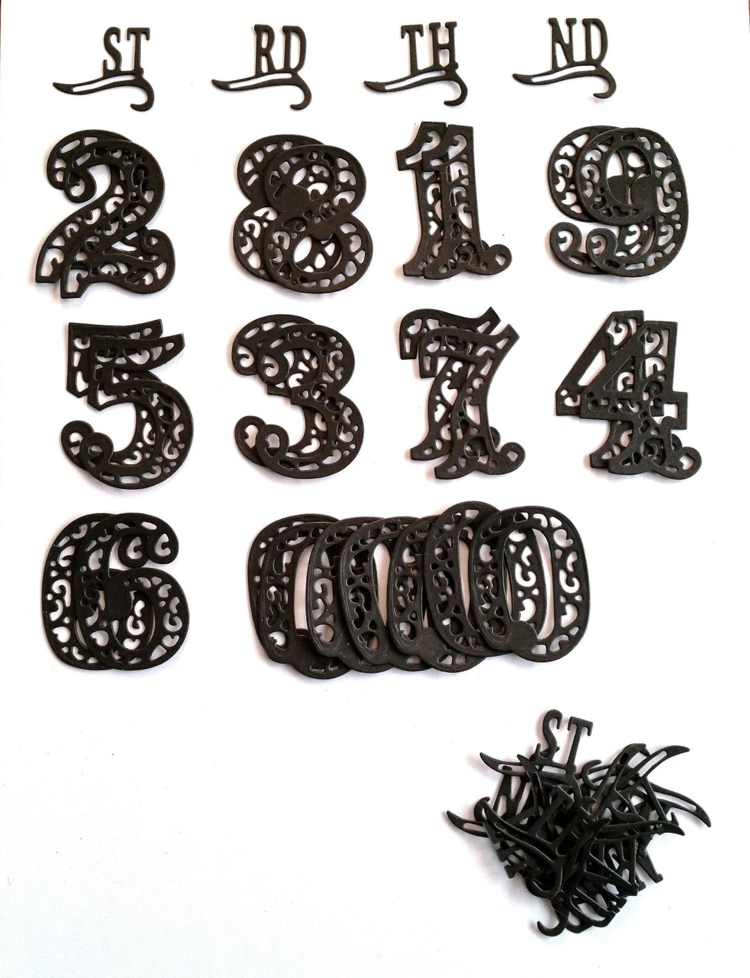 Die Cut 210gsm 2 Inch Card Numbers With Extra Zeros Die Cut Etsy