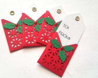 self adhesive pack Christmas Gift Tags FREEPOST UK 12 per pack 