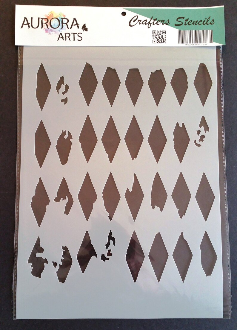 stencil Aurora Arts A4 diamond Craft stencil Cake stencil Air brush stencil Wall stencil Scrapbook stencil 190 micron 053