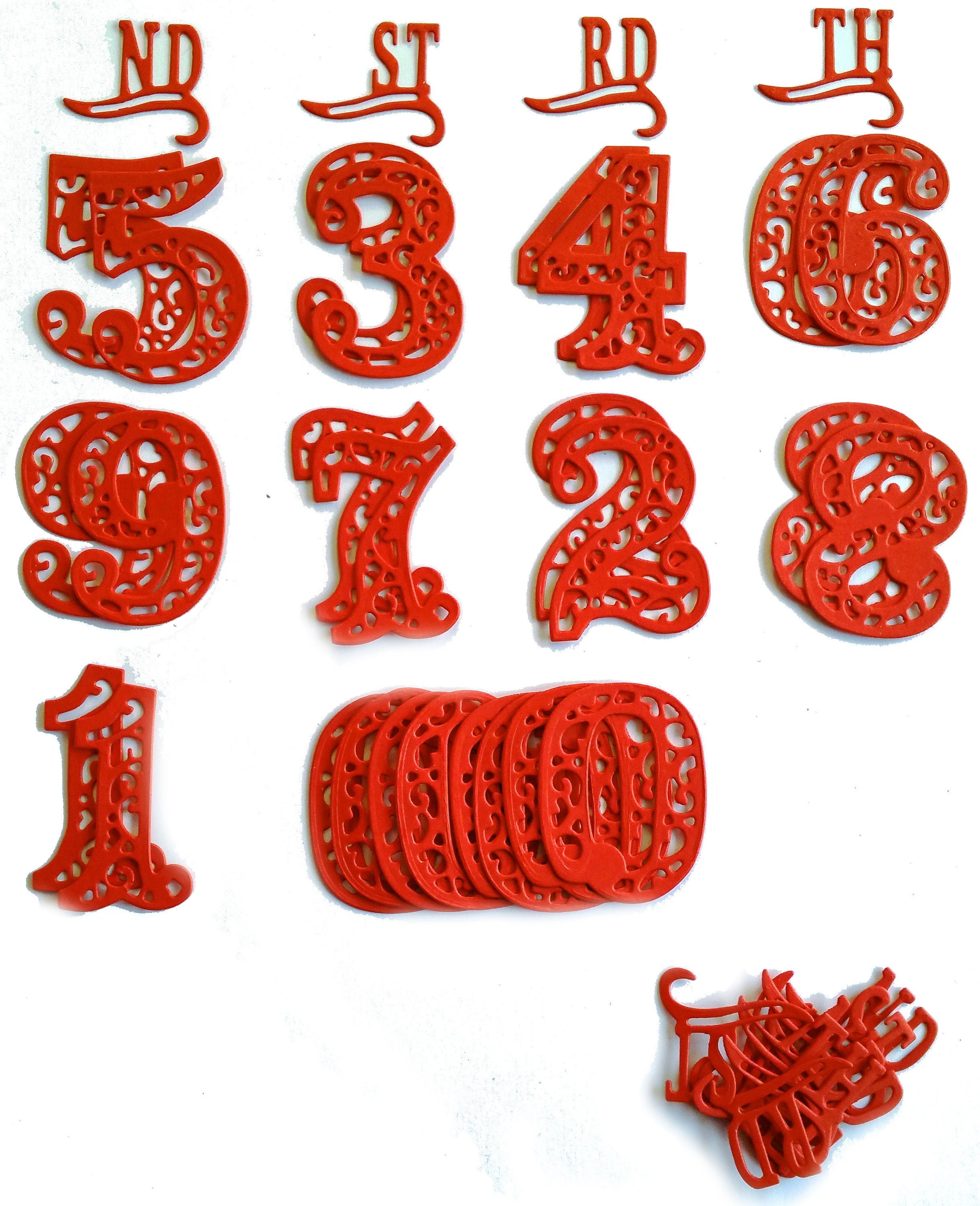 Die Cut 210gsm 2 Inch Card Numbers With Extra Zeros Die Cut Etsy