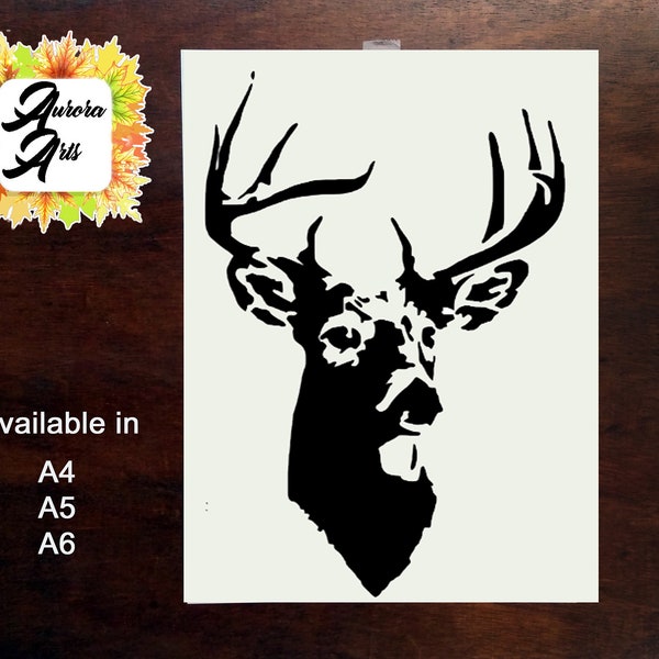 Stag Stencil - Etsy