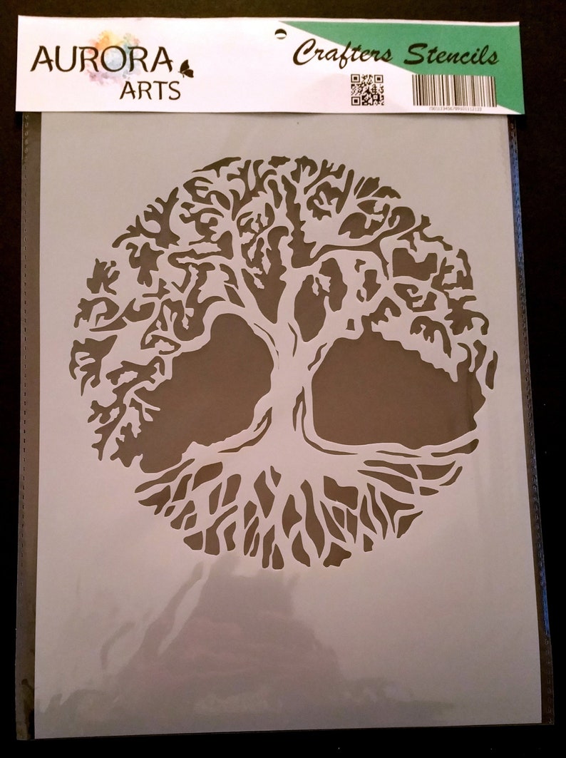 stencil Aurora Arts Tree of life Craft stencil Cake stencil Air brush stencil Wall stencil Scrapbook stencil 190 micron 090