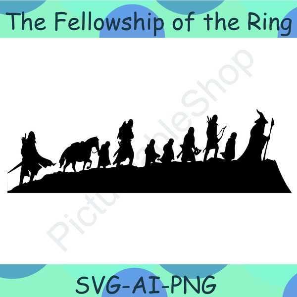 The Fellowship of the Ring, Middle earth svg, Gandalf svg, Mordor svg, Detailed Svg, Moria SVG, LOTR, ring svg, LOTR svg