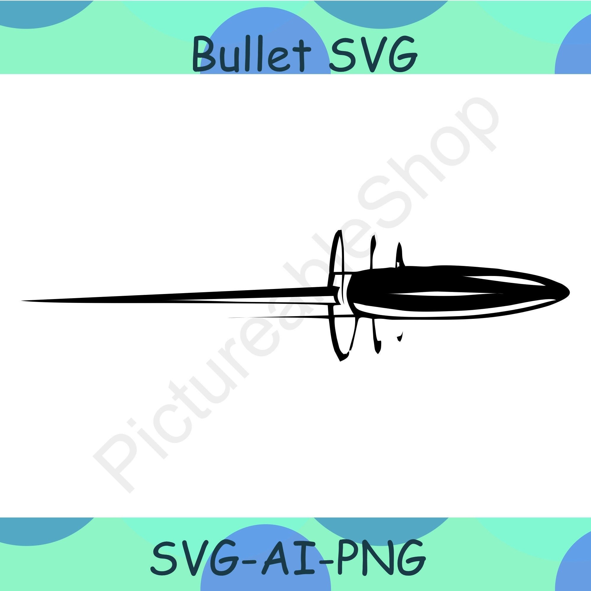 flying bullet vector
