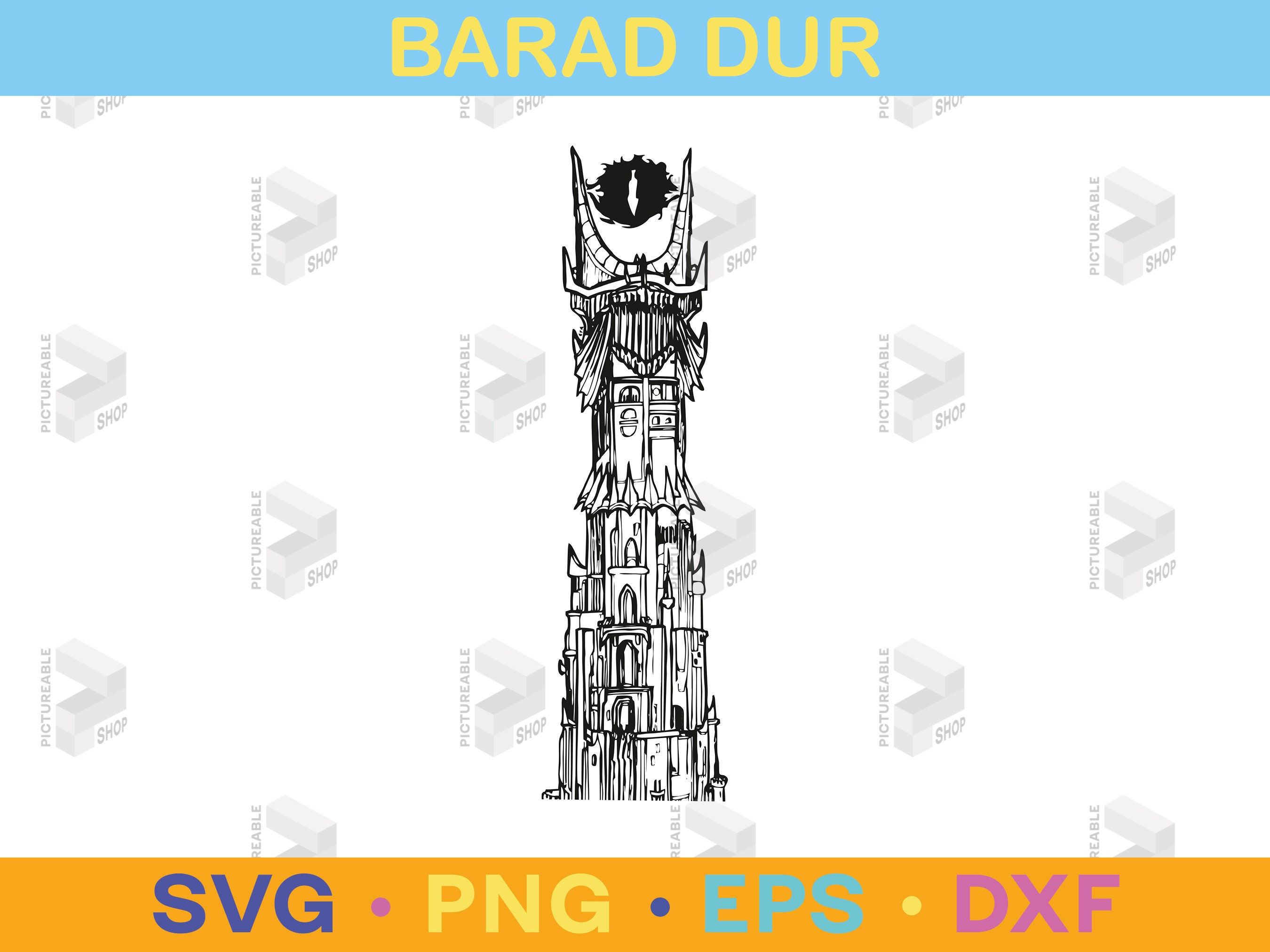 Lord of the Rings Svg Sauron Svg Lotr Svg Sticker (Download Now) 
