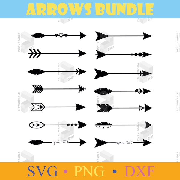 Arrow SVG Bundle, Arrow cut file, Arrow clipart, Boho Tribal, arrows with heart, Valentine Love Arrow, Clip Art Cricut, Arrow Svg