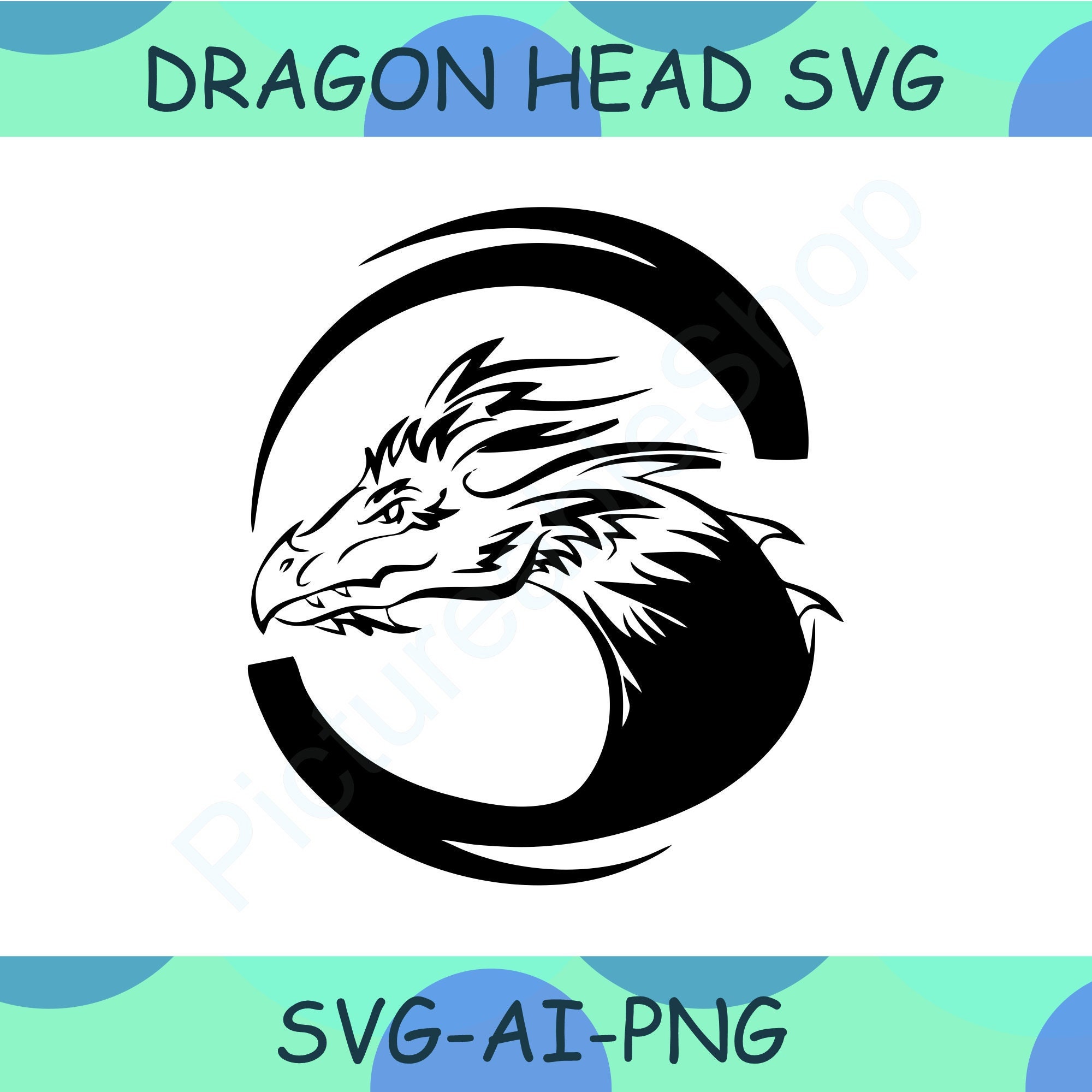 Drachenkopf DRACHEN SVG Drache Umriss Mythic SVG dnd svg - Etsy Schweiz