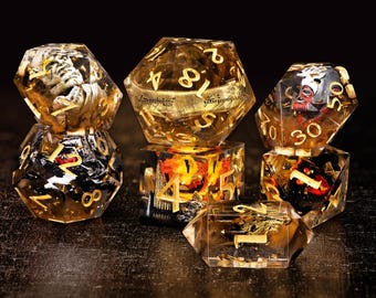 Dice Set, Magic Dice, Handmade Dice, DND Dice, D&D Dice Set, Role Playing Game Dice, TTRPG Set of Dice, Custom Dice Box