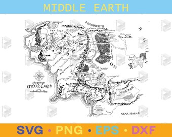 135,5 x 98 cm Herr der Ringe Poster Middle Earth Map Karte von Mittelerde 