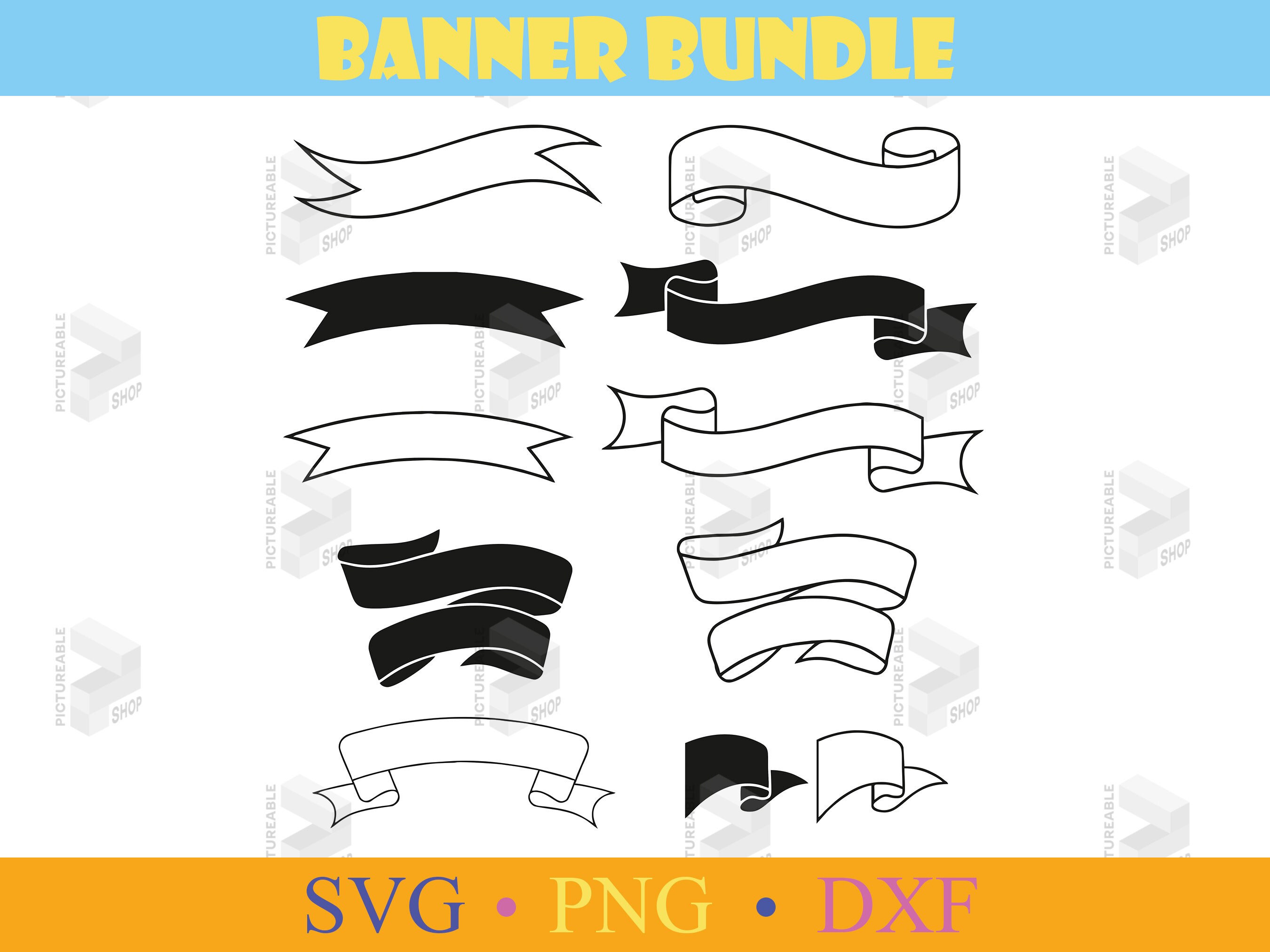 Banner SVG Label SVG Scroll SVG Flag Svg Text Box Svg - Etsy Canada