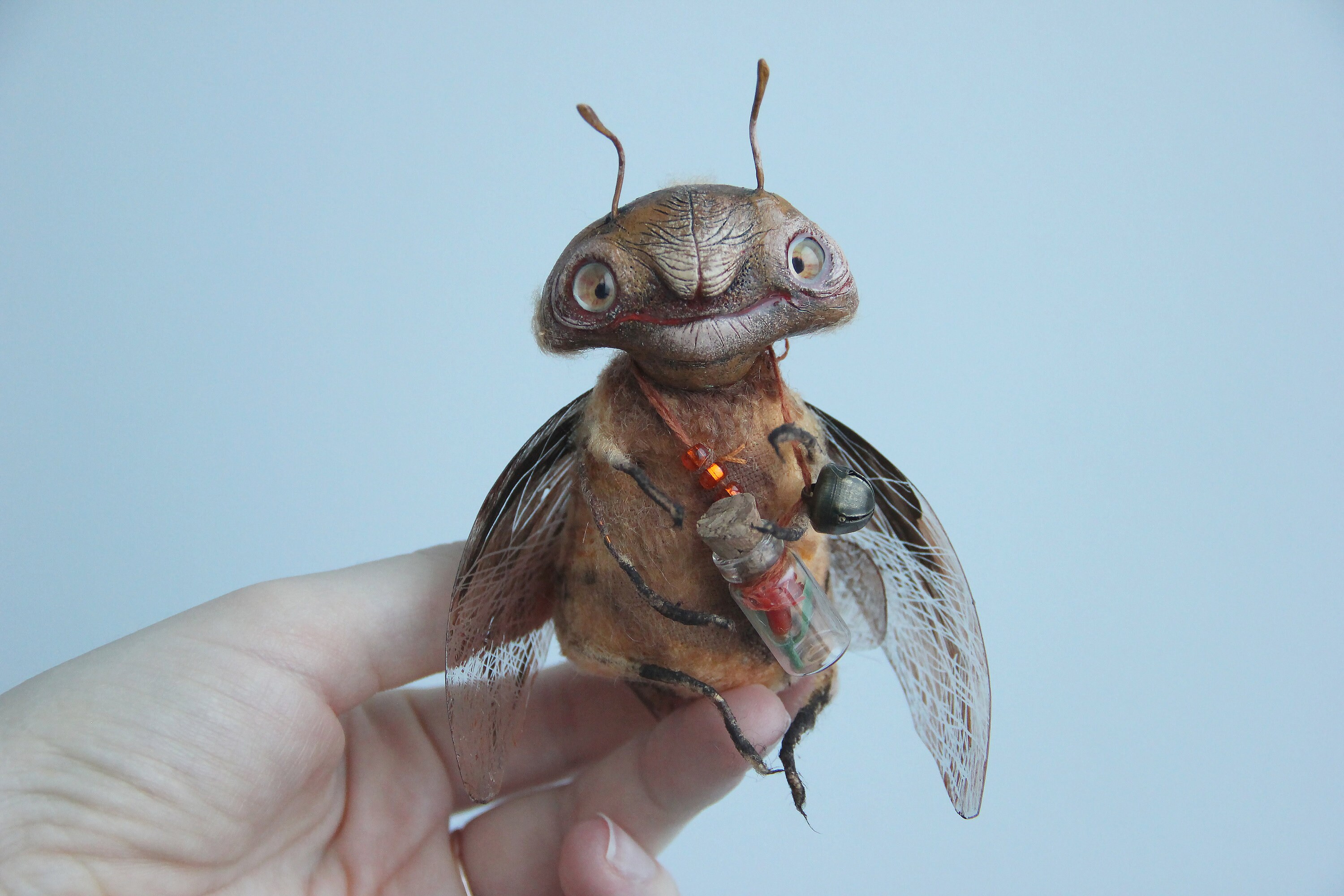 Cicada art toy Funny Fruit Fly Plush Toy plushie Insect Etsy