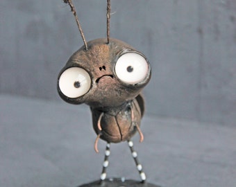 Realistic bugs toys. Art doll Bug.  Beatle figurine. bug gifts. Original gift, creepy toy. Creepy cute